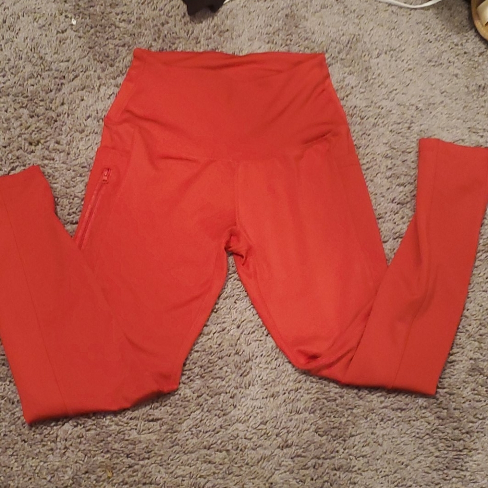 Red leggings